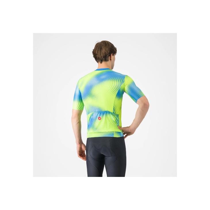 (即納)CASTELLI カステリ VORTICE JERSEY ボルティス ジャージ 半袖ジャージ(型番：4525016)アクアマリン/エレクトリックライム メンズ ウェアの画像