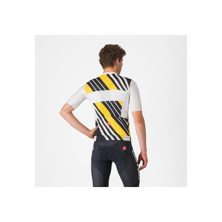 (即納)CASTELLI カステリ HERITAGE JERSEY ヘリテージ ジャージ 半袖ジャージ(型番：4525018)ブラック/ホワイト イエロー メンズ ウェアの画像