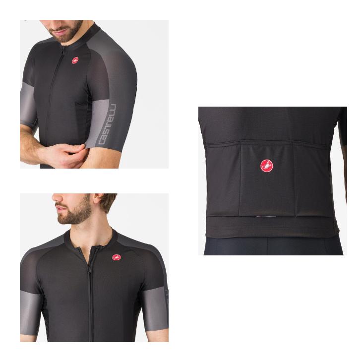 (即納)CASTELLI カステリ ENTRATA 6 JERSEY エントラータ 6 ジャージー(型番：4525014)半袖ジャージ ライトブラック/ダークグレイ-スモーキーGR メンズの画像