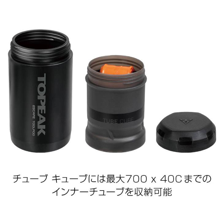 Topeak Bidón Portaherramientas - Escape Pod+ con Tube Cube - 750 cm³