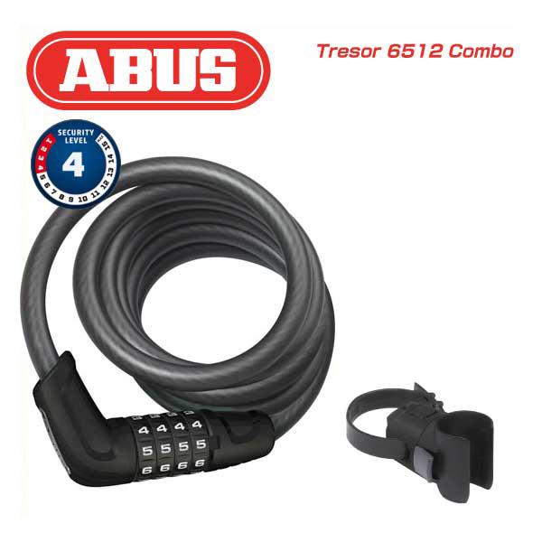 ABUS アブス LOCK 【89%OFF!】 ロック 流行のアイテム COIL CABLE LOCKS Tresor ダイヤル式 トレソア6512コンボ 6512 1800mm Combo