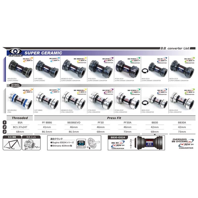 スギノ BB386-IDS24 スチール コンバーター BB386EVO ウエムラサイクルパーツインターネット店 / Sugino(スギノ