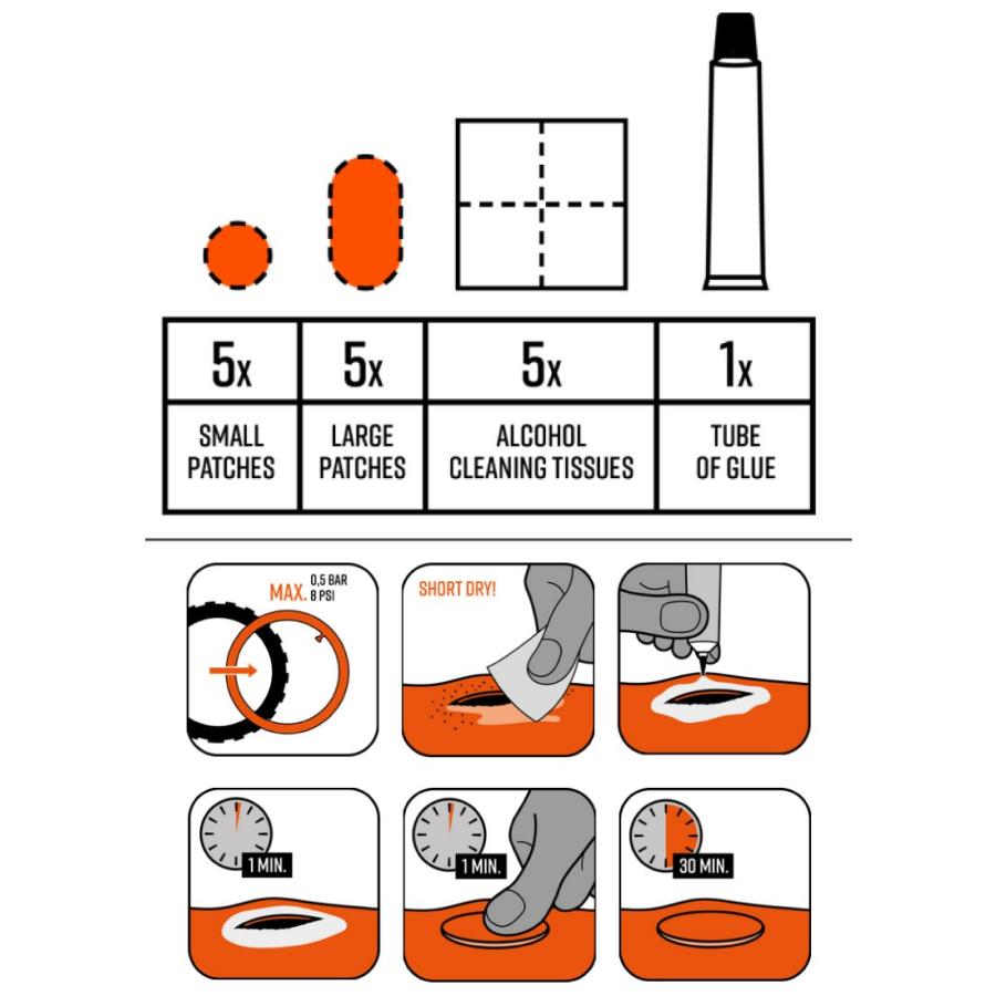 新品 tubolito チューボリート 42mm 2本とパンク修理パッチセット Tubolito TPUチューブ用 パンクリペアセット チューボリート