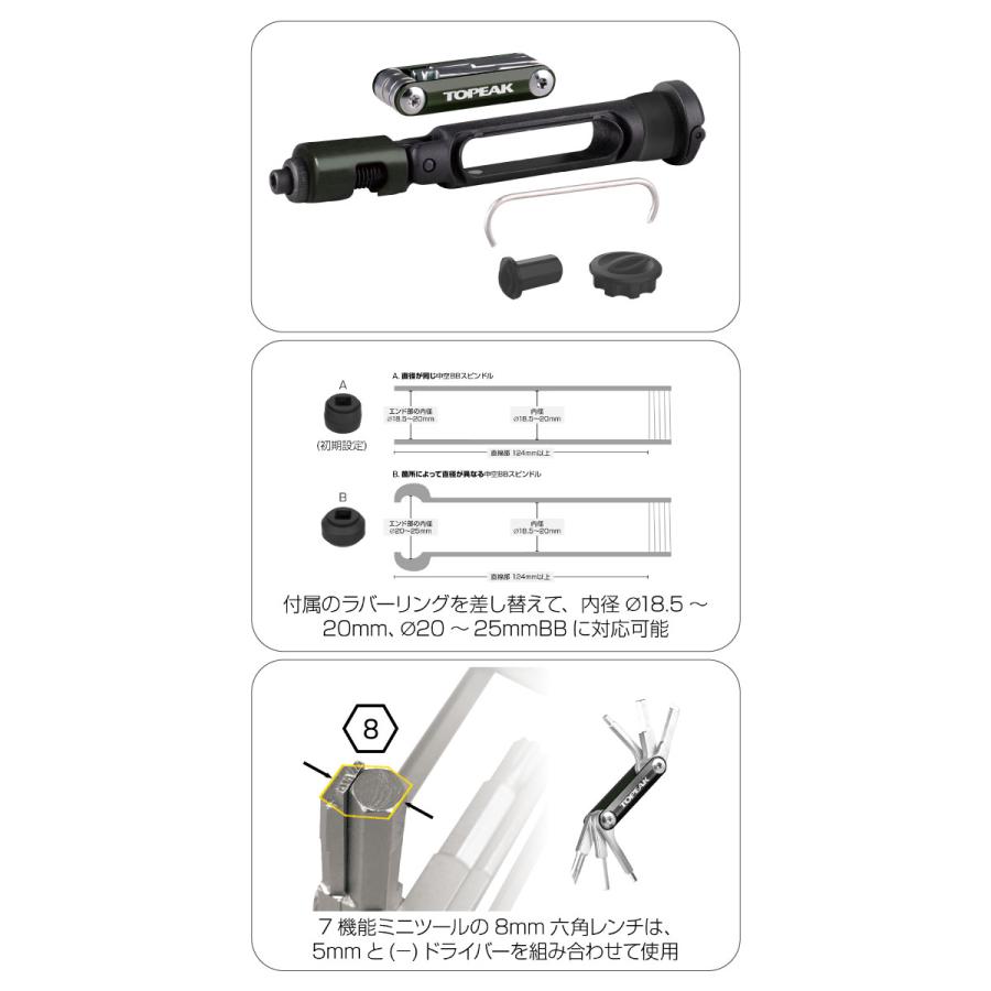 TOPEAK トピーク BB HIDE 'N TOOL BB ハイド ツール 携帯工具 ミニツール(TOL50400)(4710069707289)｜vehicle｜02