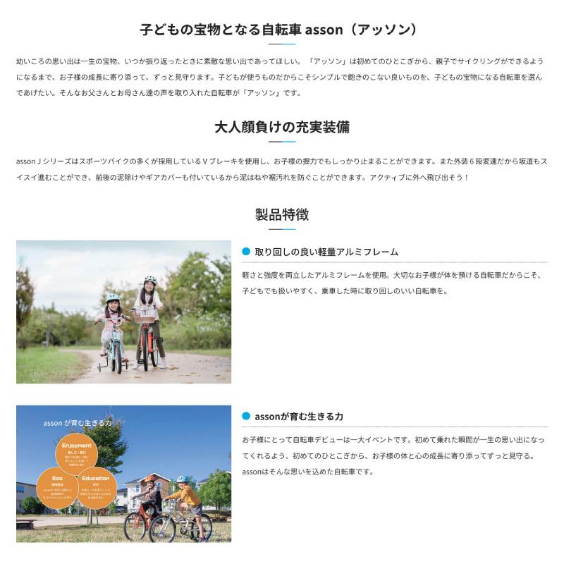 (特典付き!)KhodaaBloom コーダーブルーム ASSON J24 アッソン J24 マットラベンダーパープル 6段変速 ジュニアバイク