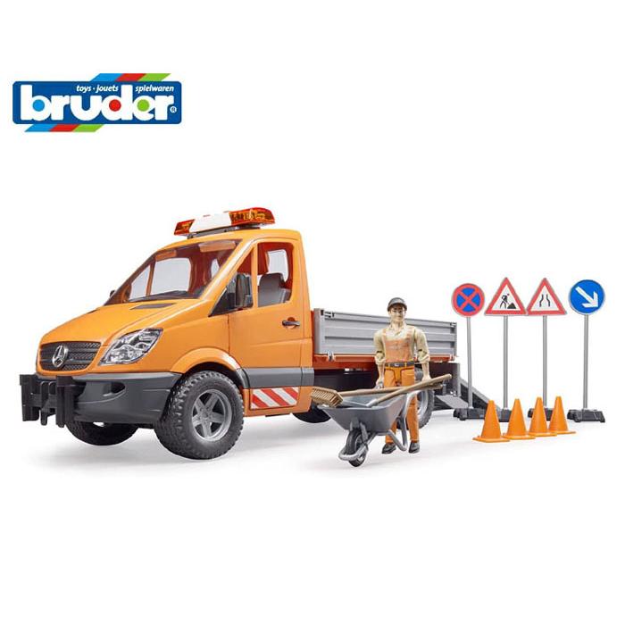 ブルーダー ギフト Mb Bruder フィギュア付き 工事作業車セット