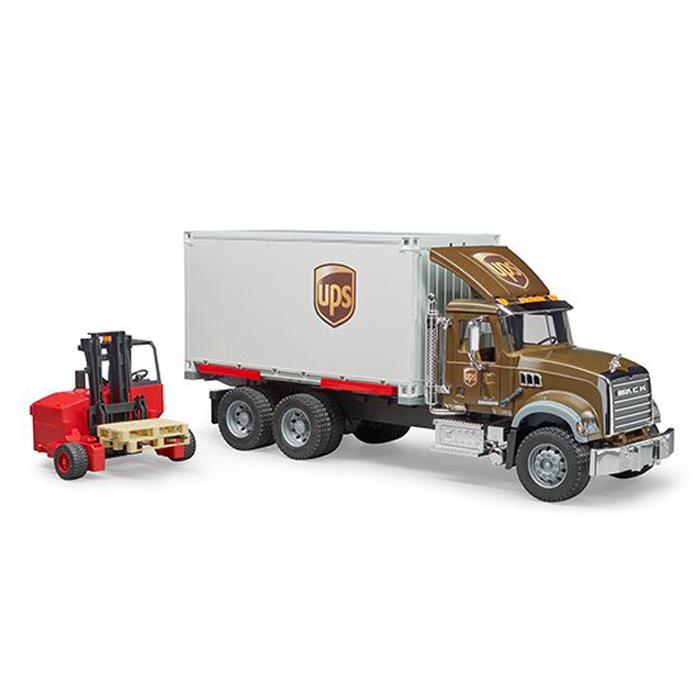 02828　MACK UPS & フォークリフト　bruder・ブルーダー_1