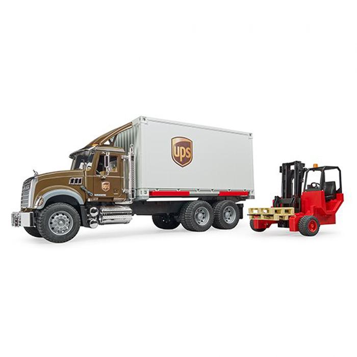 02828　MACK UPS & フォークリフト　bruder・ブルーダー_2