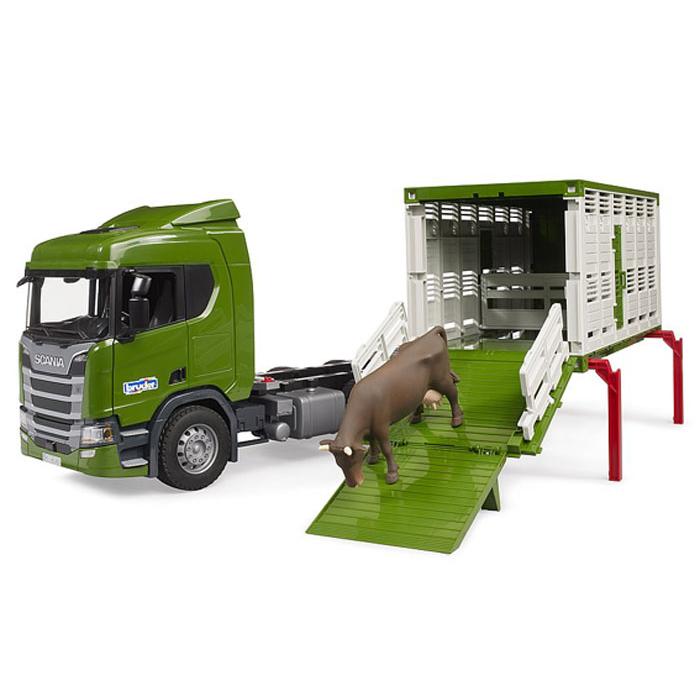 安心の正規品】ブルーダー 03548 SCANIA 牛運搬トラック(牛付き