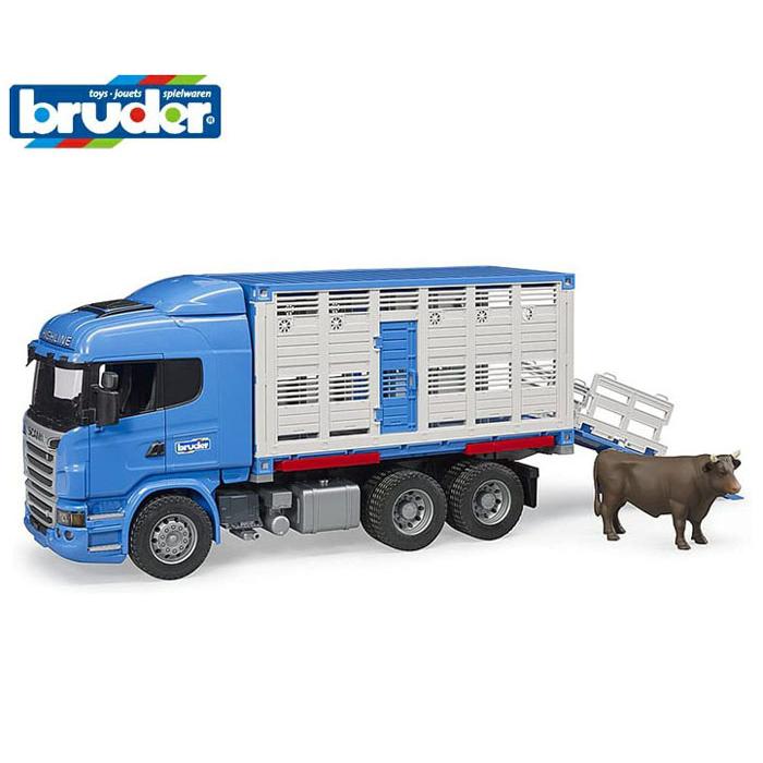 ブルーダー 03549 SCANIA 牛運搬トラック＆牛セット bruder