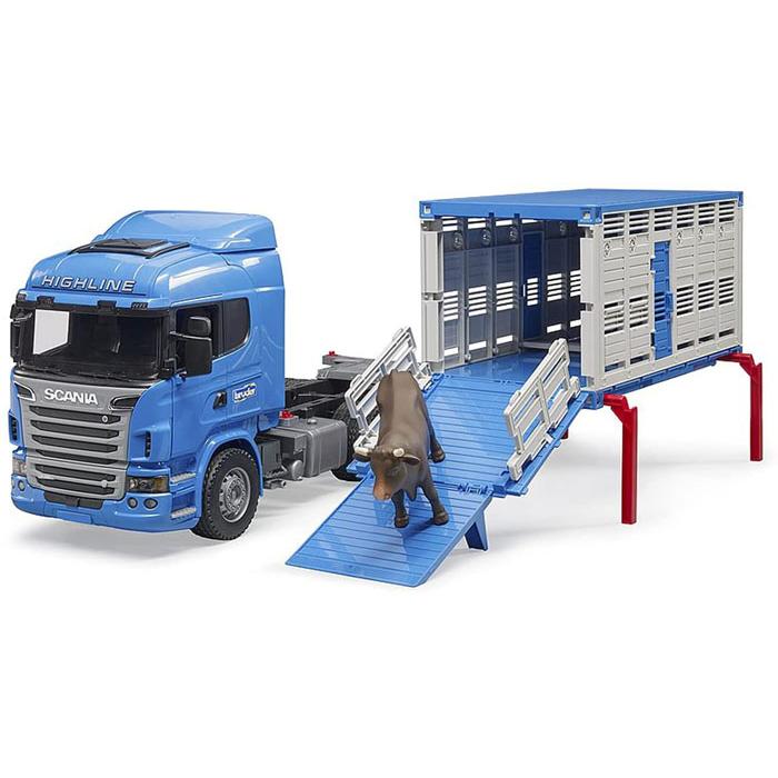 ブルーダー 03549 SCANIA 牛運搬トラック＆牛セット bruder