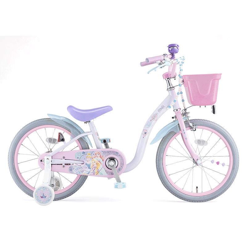 子供用自転車 プリンセスデザイン LEDホイール付き ides（アイデス） プリンセス ゆめラブS 18インチ＜完成品＞【包装