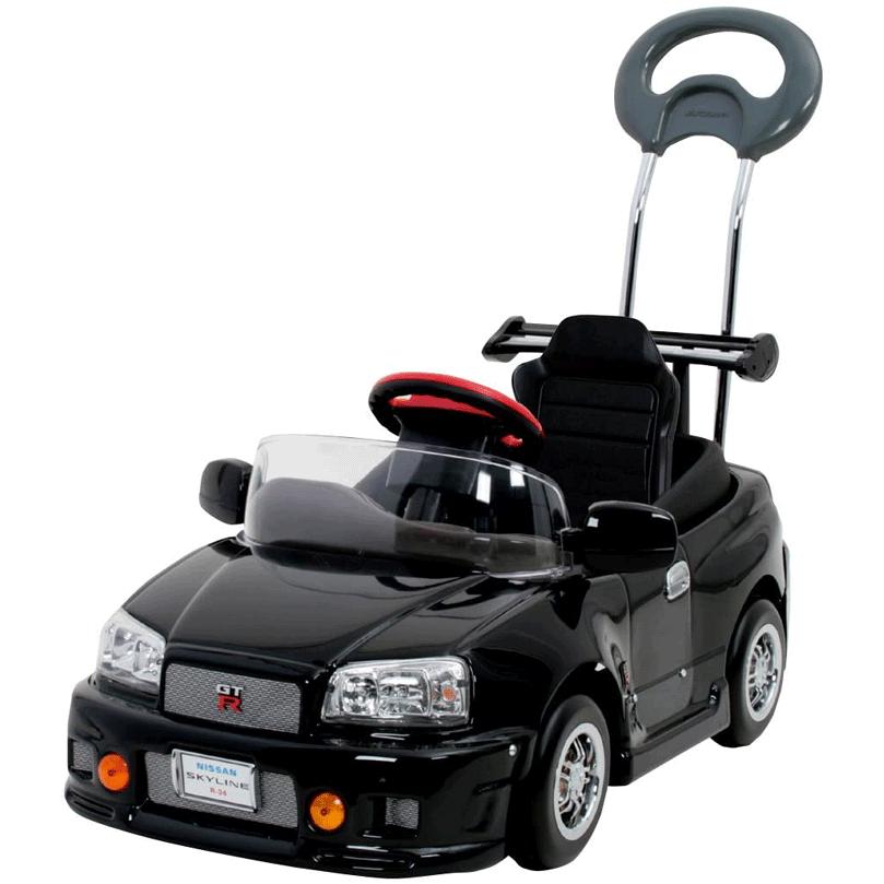 SKYLINE R34 GT-R 子供用乗用車 ペダルカー エーキッズ スカイラインGT−R R34 ペダルカー 押し手付き