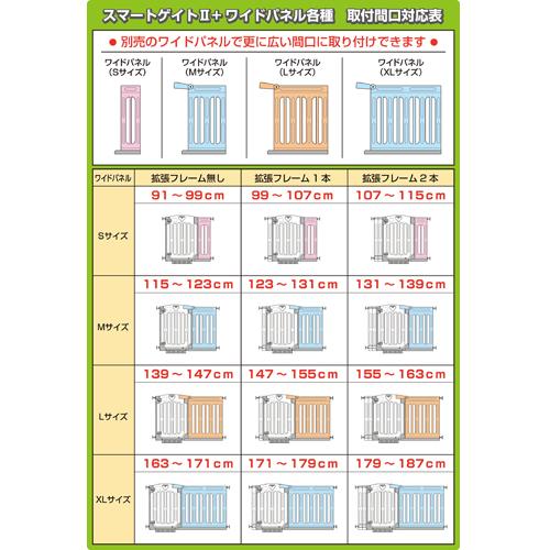 スマートゲイトII ＋ ワイドパネルＭサイズセット  日本育児 ベビーゲートの画像