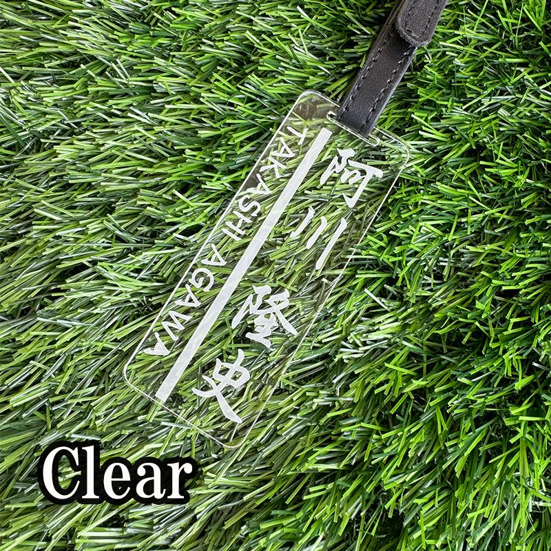 ゴルフ ネームプレート 作成 レーザー刻印  名入れ 名札 タグ 最短即日発送 高級 6色文字色入可 ブランド かっこいい 10書体 キャディバッグ プレゼント 1000円 |  | 11