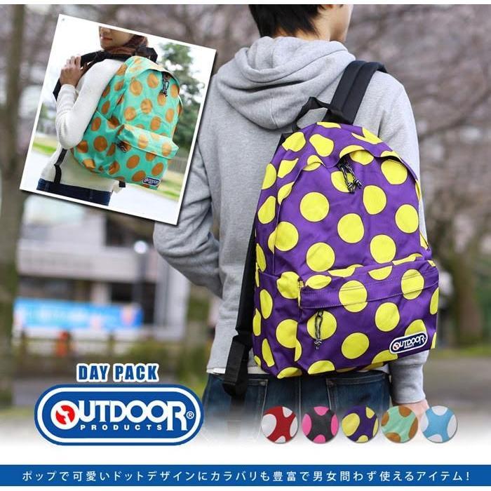 OUTDOORPRODUCTS リュック デイパック リュックサック 水玉 ドット