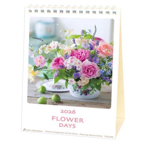 2026 Calendar 卓上カレンダー2026年 スケジュール FLOWER DAYS