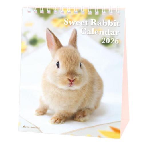 卓上カレンダー2026年 2026 Calendar スケジュール Sweet Rabbit