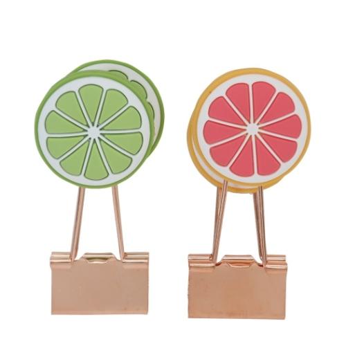 Plic プリック ライム グレープフルーツ マスコット付き ダブルクリップ 2個セット Apj 約3 6cm Apj 雑貨 アートの通販店 ベルコモン 通販 Yahoo ショッピング