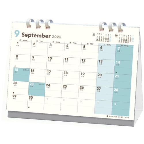卓上カレンダー2026年 2026Calendar Design Color Block 卓上 エコ