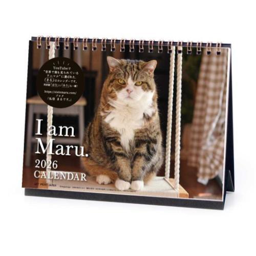卓上カレンダー2026年 2026Calendar まるちゃん ねこ 卓上