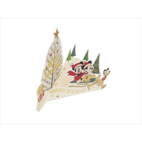 スタンディング立体カード クリスマスカード ミッキー＆ミニー