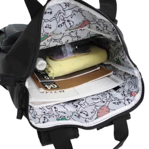 リュックサック デイパック ヨッシースタンプxOUTDOOR 黒 アート