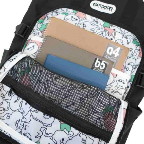 リュックサック デイパック ヨッシースタンプxOUTDOOR 黒 アート
