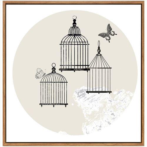 インテリア パネル ABSTRACT REALITY デザイナーズアート CAGE1 美工社 70×70×3.5cm モノトーン 和風 額付きポスター