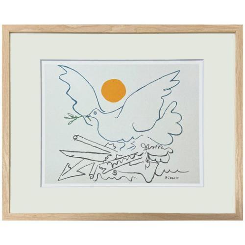 名画 Pablo Picasso パブロ ピカソ 武器のない世界へ NA 美工社 額付き（Yahoo!・雑貨&アートの通販店 ベルコモン）