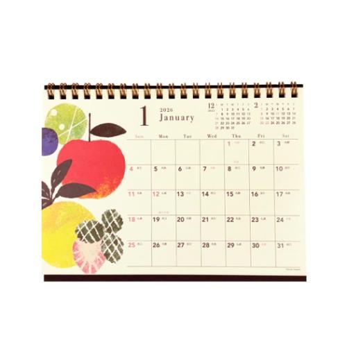 50%OFF】2026 Calendar B6卓上カレンダー2026年 Tomoko Hayashi 旬果