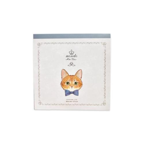 メモパッド メモ帳 猫 たけいみき mondo ジンジャーキャット 新入学