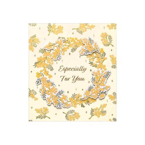 色紙 二つ折り色紙 ミモザ クローズピン メッセージボード 寄せ書き