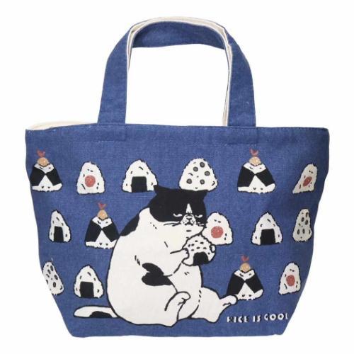 ランチバッグ ファスナー付きミニトートバッグ マツネコおにぎり NV