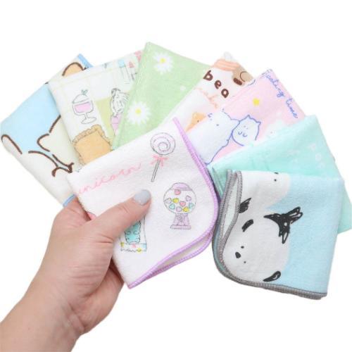 ハンカチタオル ミニタオル ふわあにぽこ 新入学 ミントイン : 雑貨