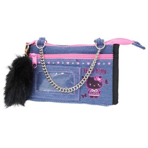 ペンケース デニムマルチポーチ ギャル3 BK ハローキティ サンリオ