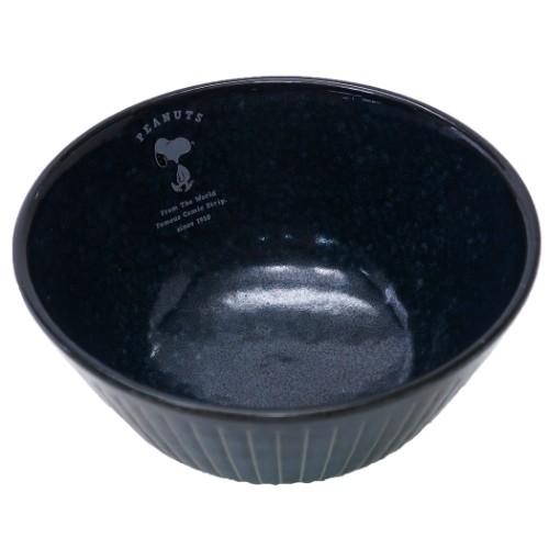 金正陶器 茶碗 磁器製ライスボウル スヌーピー インディゴシリーズ