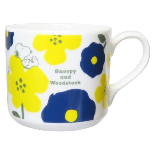 磁器製マグ マグカップ スヌーピー フラワー ピーナッツ 金正陶器 日本