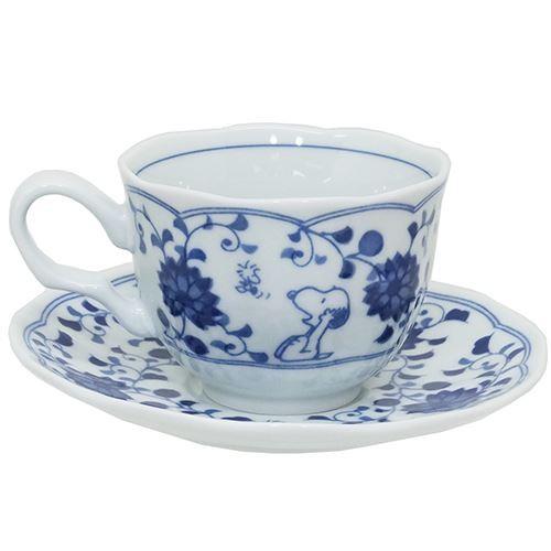 金正陶器 カップ＆ソーサー ティーカップ ピーナッツ スヌーピー 藍