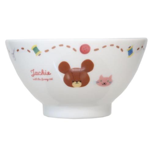 お茶碗 ライスボウル ジャッキーとねこ くまのがっこう 金正陶器 爆買