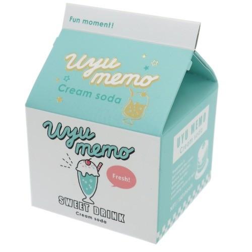 Uyu Memo 牛乳パック型 メモ クリームソーダ メモ帳 クラックス プチギフト かわいい Crx 雑貨 アートの通販店 ベルコモン 通販 Yahoo ショッピング