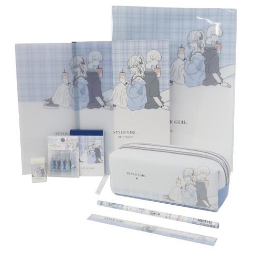 9点文具セット 文房具セット 女の子向け STYLE GIRL MILKY LATTE