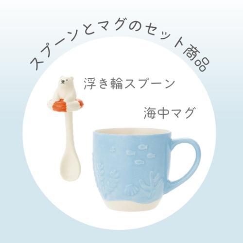 マグカップ 浮き輪スプーン＆海中マグ puka ペンギン デコレ