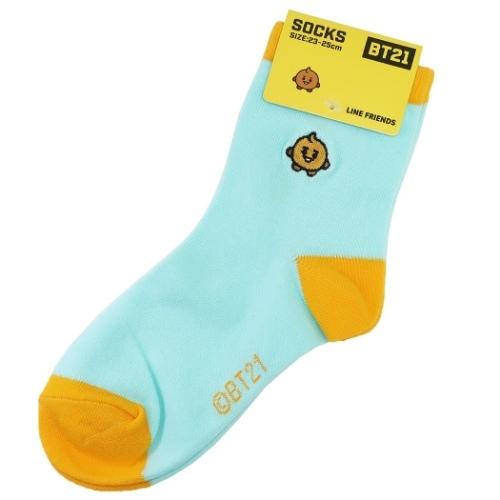 女性用靴下 レディース ワンポイント 刺繍 ソックス Shooky Bt21 Line Friends エンスカイ 中学生 高校生 学生 大人 キャラクター Esk 雑貨 アートの通販店 ベルコモン 通販 Yahoo ショッピング