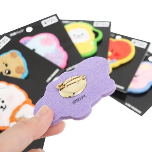 もこもこ刺繍バッジ COOKY BT21 LINE FRIENDS エンスカイ コレクション雑貨｜velkommen｜03