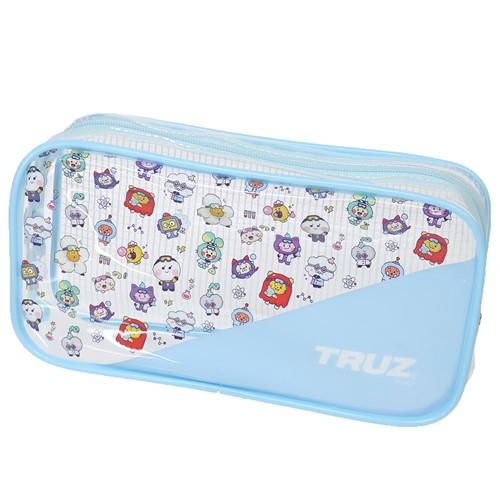 クリアペンケース ペンポーチ LINE FRIENDS TRUZ エンスカイ ボックス