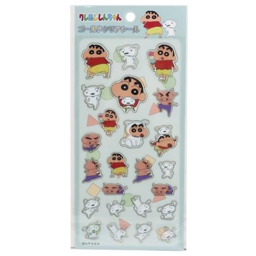シール 毎日激安特売で 営業中です ゴールド クリアシール ゆかいなしんちゃん クレヨンしんちゃん 女の子向け 透明ステッカー 手帳deco アニメキャラクター エンスカイ