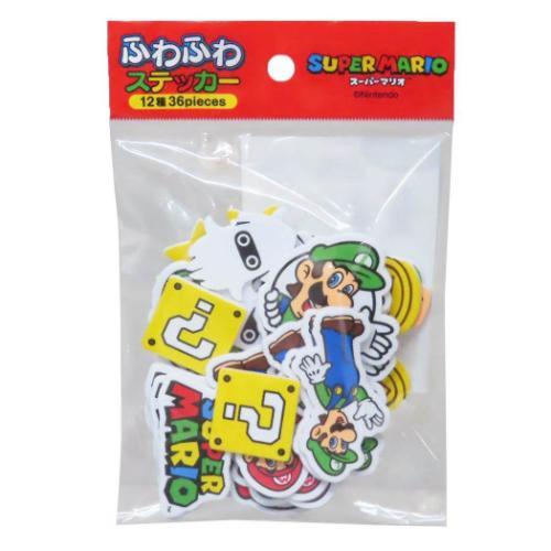 ふわふわステッカー フレークシール スーパーマリオ エンスカイ