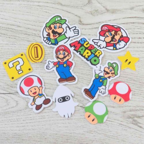 ふわふわステッカー フレークシール スーパーマリオ エンスカイ