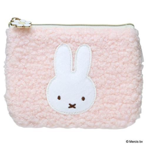 平ポーチ MIFFY BOA ミニフラットポーチ ピンク ミッフィー ディック